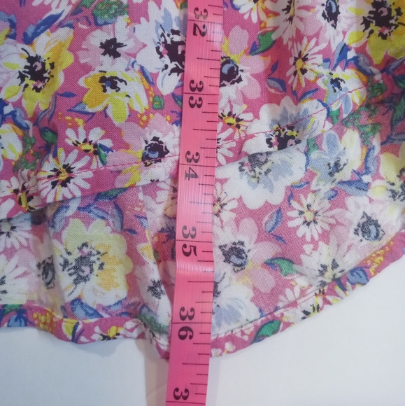 DIVIDED BY H&M WOMEN'S PINK FLORAL STRAPPY OPEN BACK SHORT SUNDRESS sz Medium - Picture 6 of 7